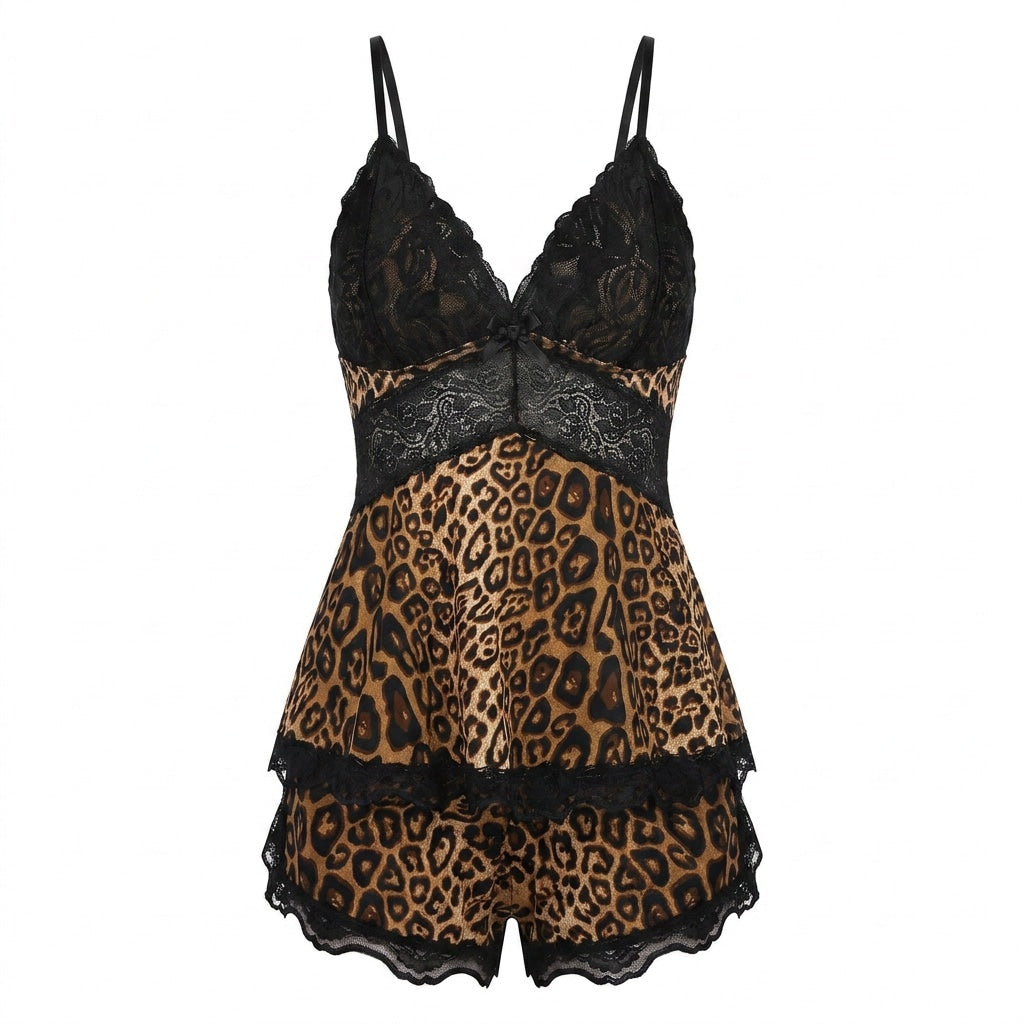 Nº 628 - Pajama Set with Lace Top
