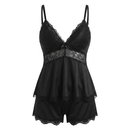 Nº 628 - Pajama Set with Lace Top