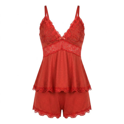Nº 628 - Pajama Set with Lace Top